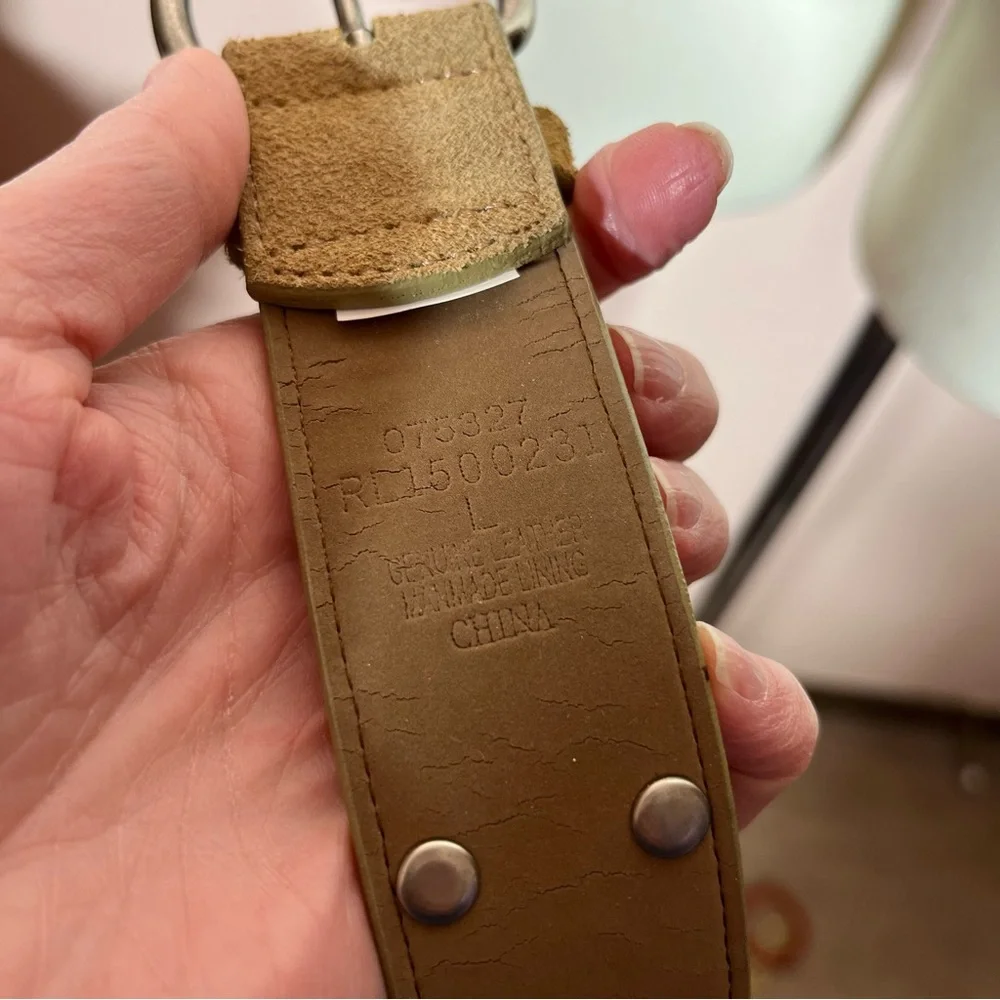 Vintage 1990 Y2K retro Southwestern Concho Soda Pop cap Wide Leather Belt Large - Picture 16 of 17